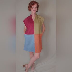 Color Block Sleeveless Dress